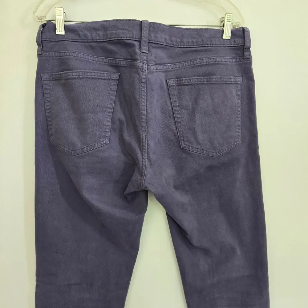 J Crew Men Slim Fit Garment Dyed Five Pocket Jean Blue Work Casual Office 32x34